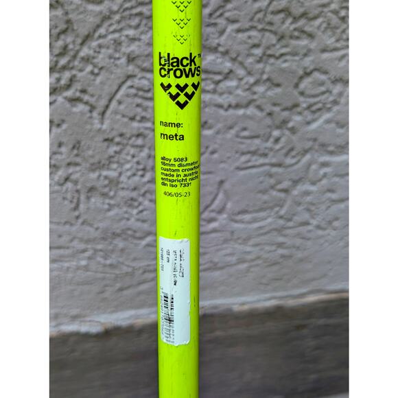 Black Crows Meta Ski Poles | 125 cm 50" | Neon Yellow - Picture 7 of 8